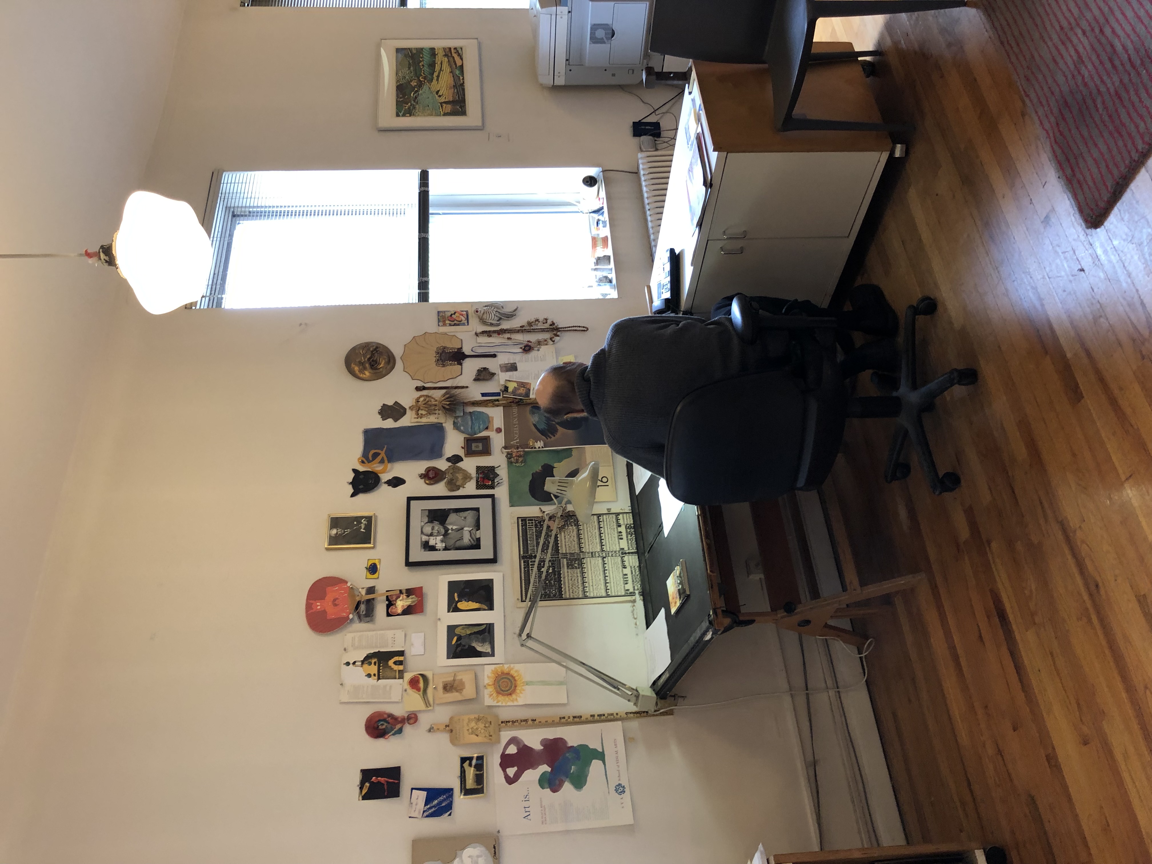 Milton at his desk